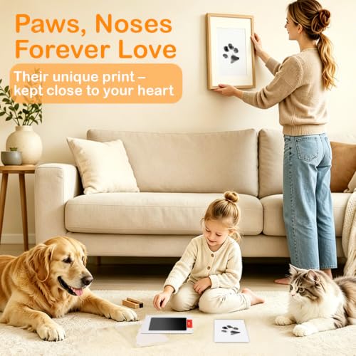 Nabance Inkless Paw Print Kit for Dogs & Cats, 2 Pack - Black Medium