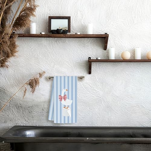 MOLYUB Goose and the Toilet Paper Decorative Waffle Hand Towel 16x24