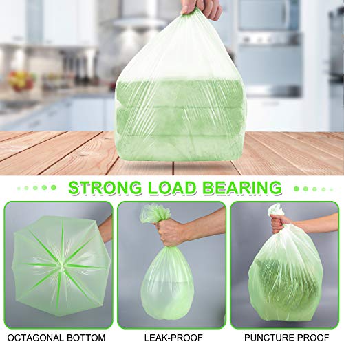 MAVGV 4 Gallon Green Trash Bags - 100 Pack Strong Wastebasket Liners
