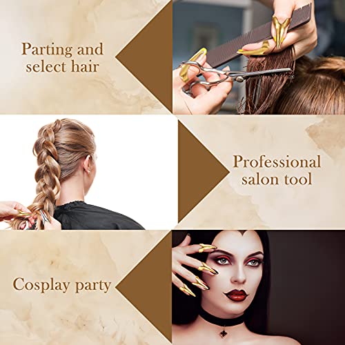 Jadive 6 Pcs Metal Hair Parting & Sectioning Rings for Braids