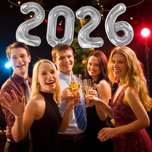 16-Inch Silver Graduation Balloons - Class of 2026 Party Decor