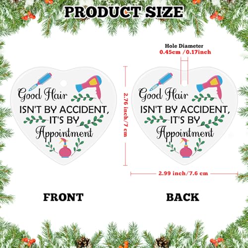 Ceramic Christmas Ornament for Hair Stylists & Hairdressers