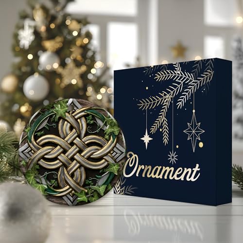 Celtic Knot Christmas Ornament – Irish Ceramic Décor 2025