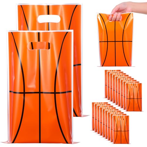 Giantree 50-Pack Basketball Party Favor Bags - Plastic Gift Bags