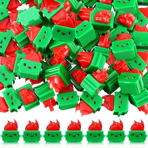 Simgoing 50 Pcs Mini Resin Dumpster Figurines Set - Green & Red