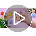 Yungyan 12 Pcs Easter Shower Curtain Hooks - Bunny, Chick & Egg Designs