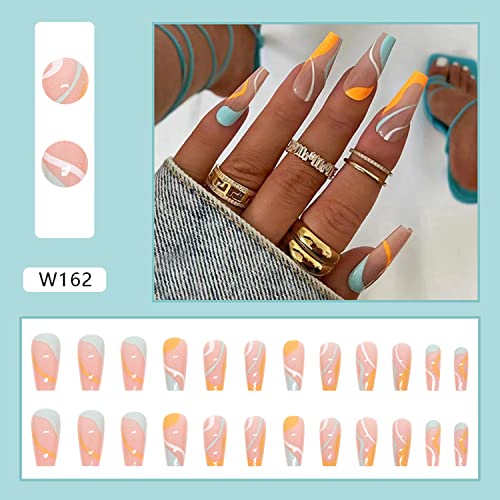 Vezocim French Press on Nails - Medium Reusable False Nails Kit
