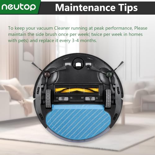 Replacement Side Brushes for Ecovacs Deebot T8 T9 T10 T20 X1 N8 N10, 8-Pack