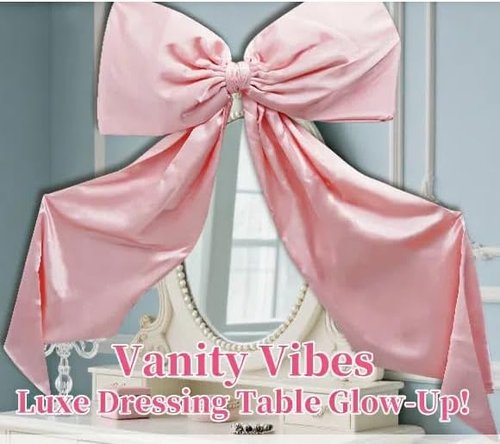 Coquette Giant Pink Bow Wall Decor - 24x48 Inch Ribbon Garland for Christmas, Birthdays & Weddings