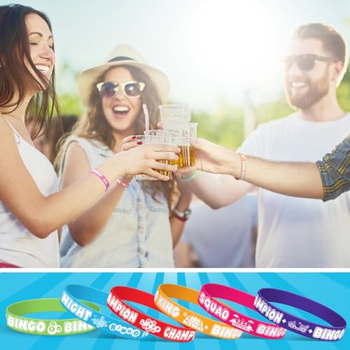 36 Pcs Bingo Rubber Bracelets - Silicone Party Favors