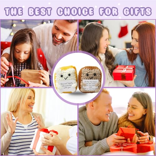 Handmade Crochet Butter Bread Gift - Emotional Support Toast