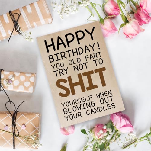Funny Humor Birthday Card for 50th 60th 70th 80th Celebrations