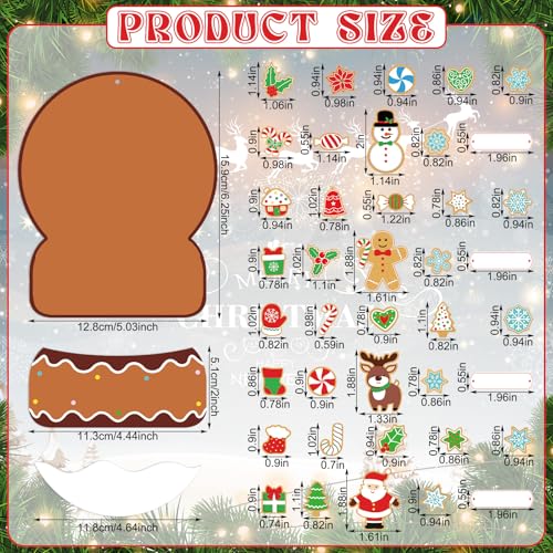Christmas Picture Frame Craft Kit - 24 Snow Globe DIY Sets with Red and Green Variations