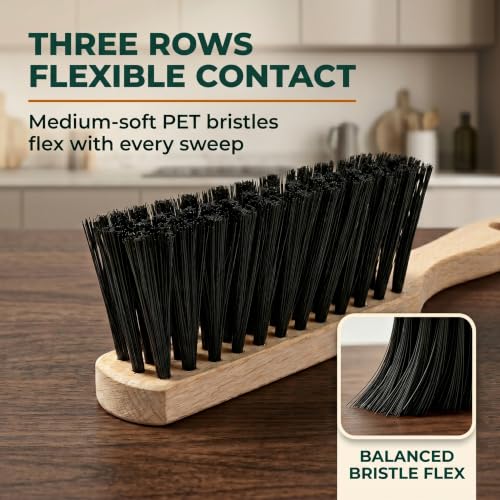 10.4" Hand Broom with Medium-Soft Bristles for Versatile Cleaning