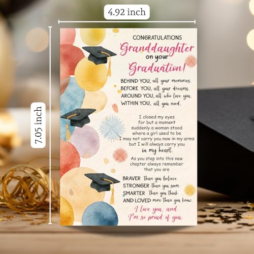 Graduation Card for Granddaughter - Proud of You 2026