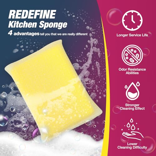 MGLDEM 8 Pads All-Purpose Non-Scratch Kitchen Sponges