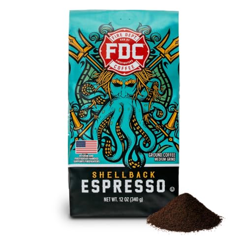 Shellback Espresso Ground Coffee - 12 oz | Fire Department Coffee
