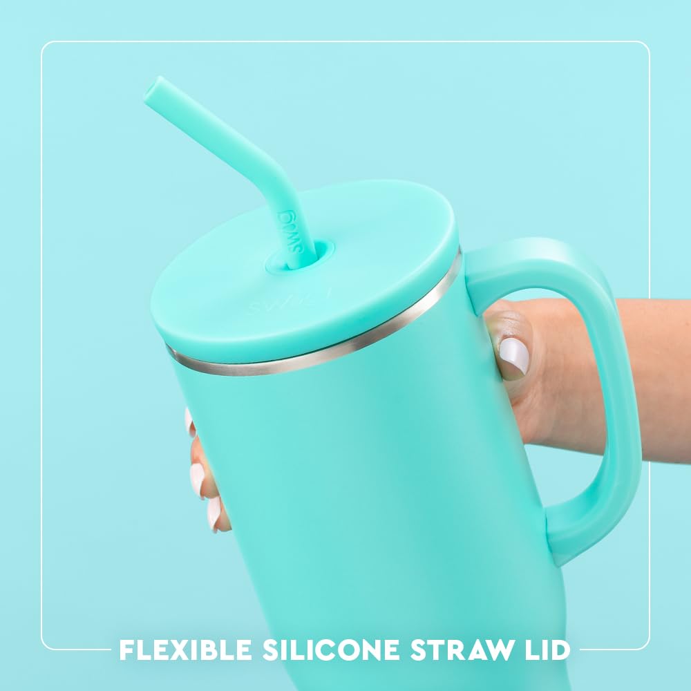 Swig Life 40oz Mega Mug, 40oz Tumbler with Handle and Straw, Extra Large Insulated Tumblers, Cup Holder Friendly Travel Mug (Sweethearts)