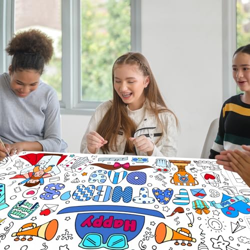 Giant Father's Day Coloring Poster & Table Cover - 72 x 30 Inches