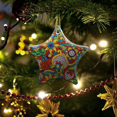 Mexican Talavera Christmas Ornaments - Ceramic Tree Decor 2025