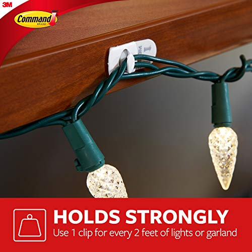 Command Small Decorating Clips White 20 Clips 24 Strips Damage-Free Hangings