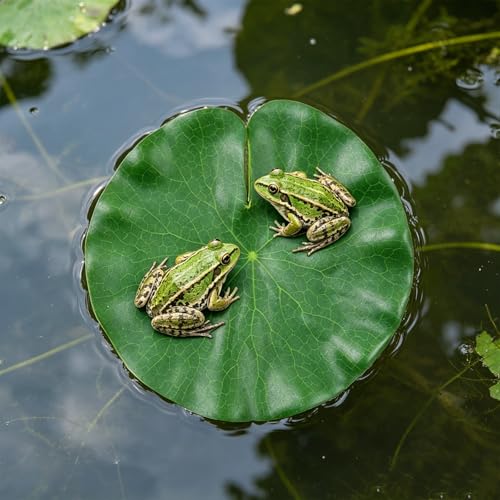 Chedin 10Pcs Floating Lily Pads Set - Realistic Foam Leaves for Ponds & Pools
