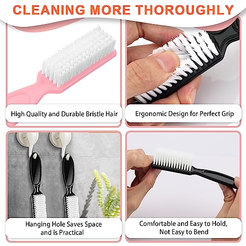 ROSVIDY 8 PCS Nail Brush for Cleaning Fingernails and Toenails, Handle Grip Scrub Brushes