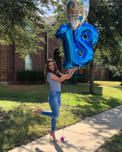 40 Inch Navy Blue Number Balloon for 1st Birthday Decorations