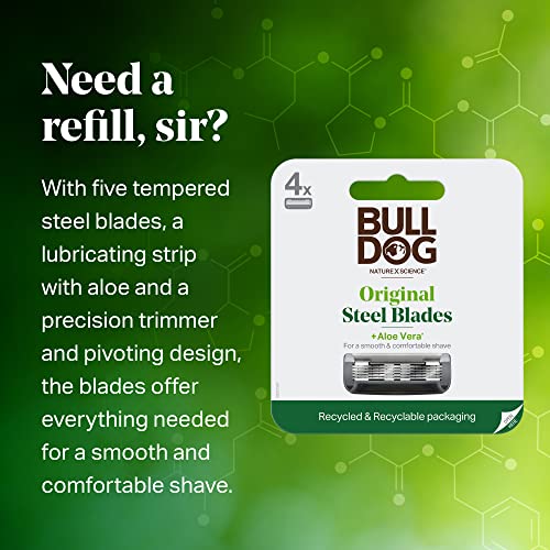 Bulldog Original Steel Razor Blades 4 Count