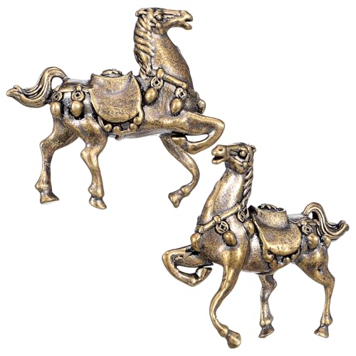 Brass Horse Figurine Set - Vintage Collectible Art Sculptures