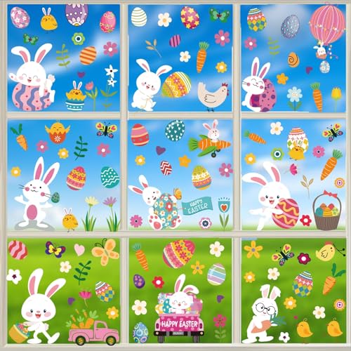 Easter Window Clings - 10 Sheets of Vibrant Decor for Glass