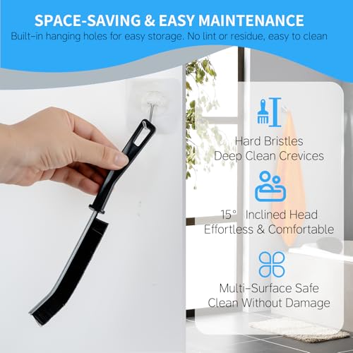 3-Pack Crevice Cleaning Brush Set - Non-Slip Grip, All-Surface Safe