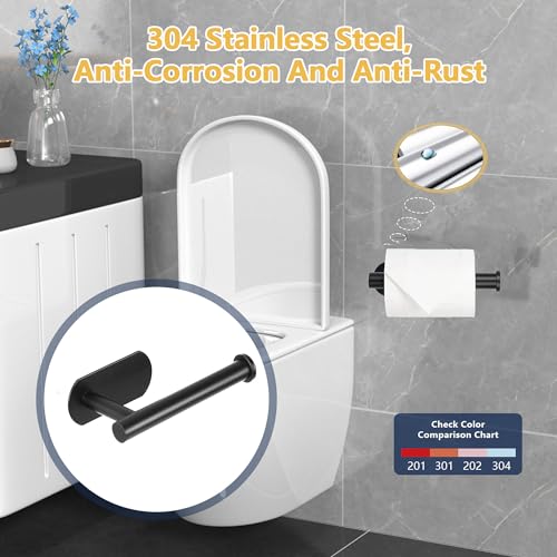 Self-Adhesive SUS304 Stainless Steel Toilet Paper Holder - Easy Install