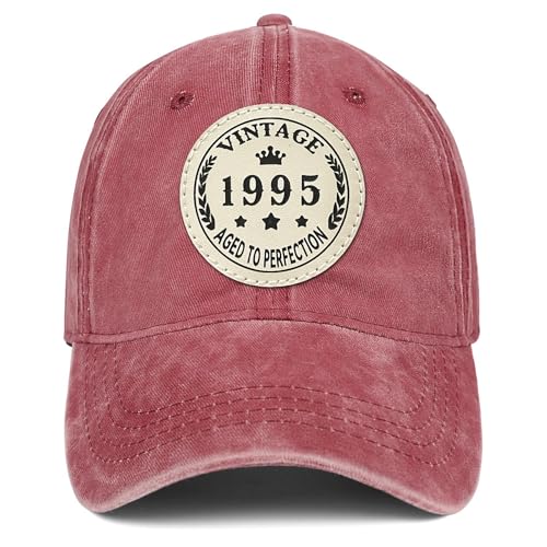 30th Birthday Gifts for Men Women Vintage 1995 Hat 30 Year Old Birthday Gifts Idea 100% Washed Cotton Hat