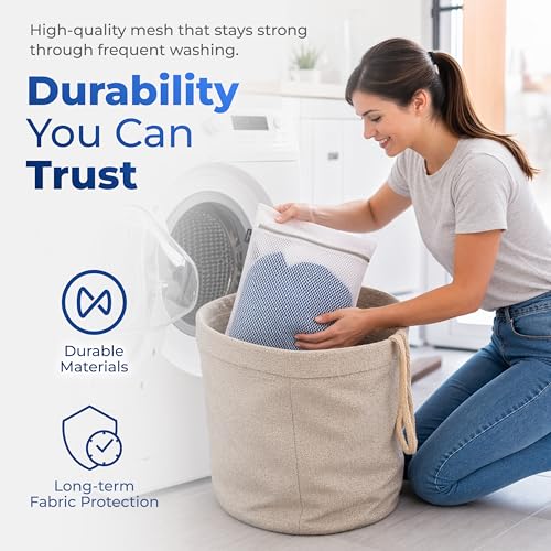 4-Pack 12x16 Honeycomb Laundry Mesh Bags for Delicates - Handy Laundry