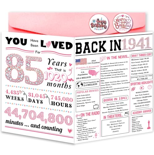 85th Birthday Card for Her - WX-330, Funny Gift for Grandma