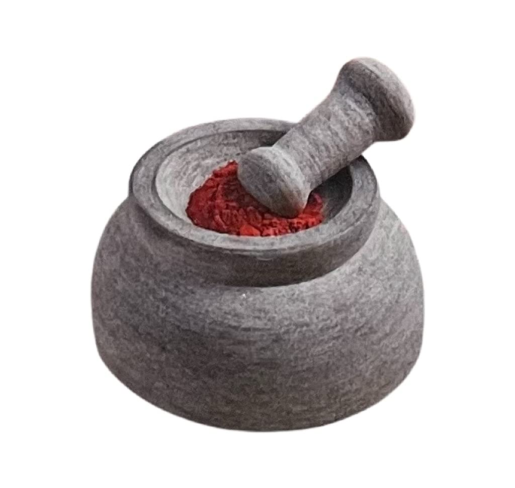 Natural Stone 8.5 IN Double Sided Mortar and Pestle