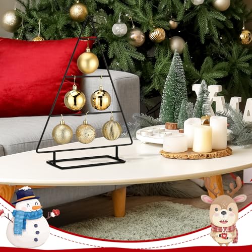 Metal Christmas Ornament Stand Tree Shaped Holder 16 Inch Black