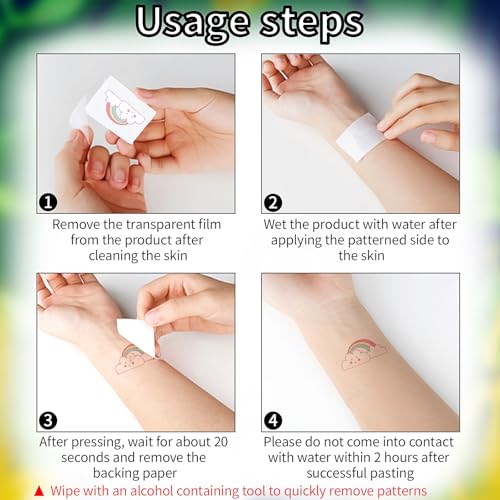 SARATA Red White and Blue Glitter Freckles Face Tattoos 6Pcs