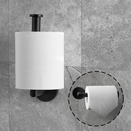 HITSLAM Matte Black Toilet Paper Holder - Rustproof 304 Stainless Steel