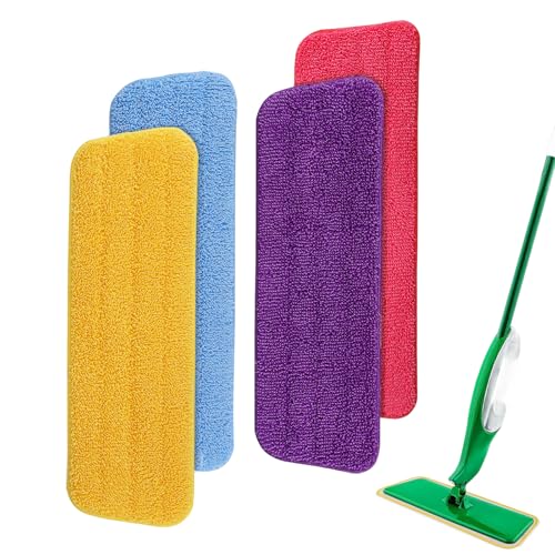 16in Reusable Microfiber Mop Pads - 4 Pack for Libman Freedom Spray Mop