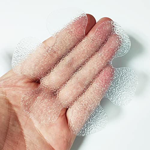 SANKEMU Transparent Non-Slip Bathtub Stickers, 20-Piece 3.94-Inch Safety Grips