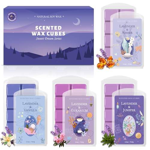 Lavender Scented Soy Wax Melts for Relaxation & Sleep, 4-Pack, 2.5 oz Each