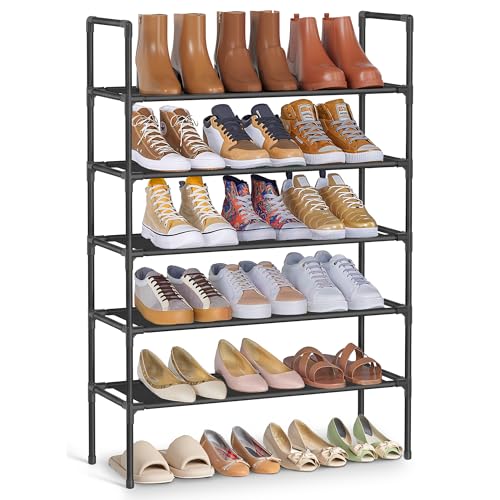 SONGMICS 5-Tier Shoe Rack, 25.5”W Narrow Shoe Storage for Closet & Entryway