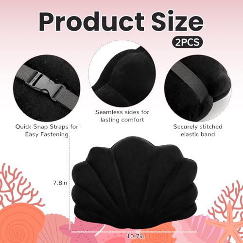 Seashell Car Neck Pillow Set - 2 Plush Lumbar Support Cushions