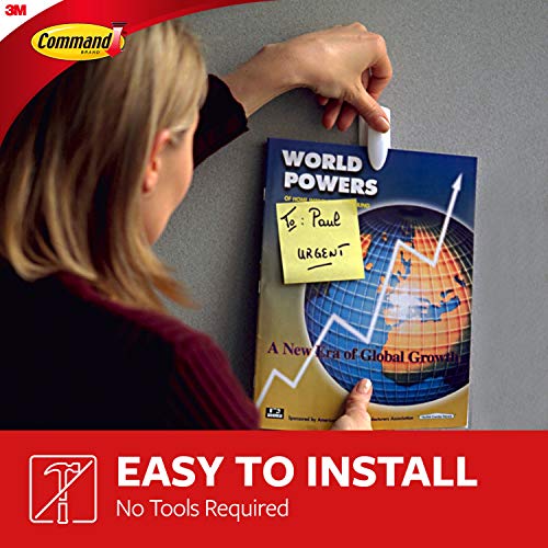 Command Medium Spring Clip - Damage-Free Hanging, 1 Clip & 3 Strips