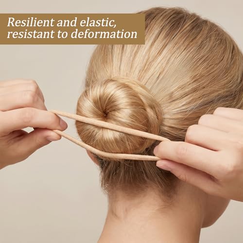 Spiral Hair Pins and Hair Ties Set - Gold Twist Bun Maker for Thick Hair