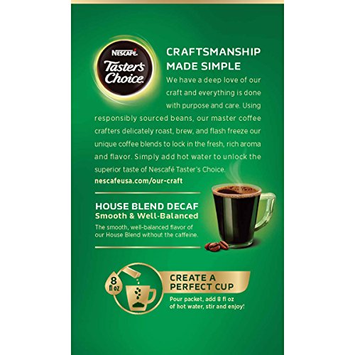 Nescafe Taster's Choice Decaf House Blend Instant Coffee Sticks 0.52oz Pack of 2