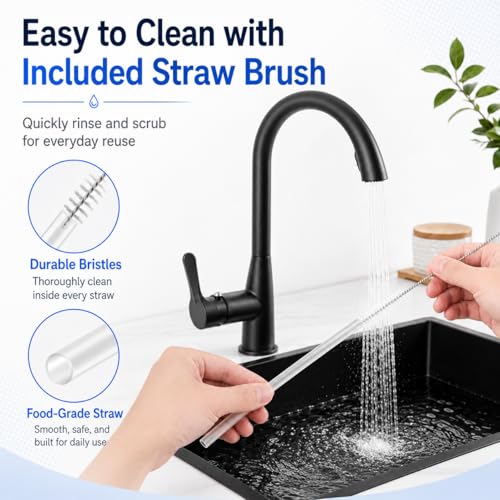 Joshey Replacement Straws for Stanley IceFlow Flip 30oz (1.0 Version) - 8 Pack