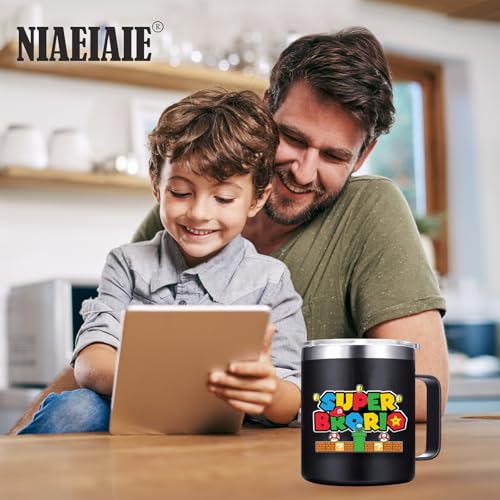 Super Bro Funny Mug - Big Brother Gifts from Sister, Game Lover Humor - 14oz